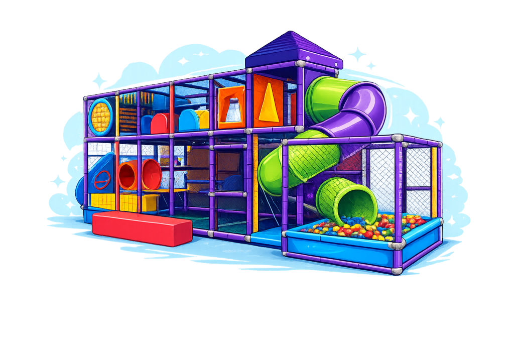 Carreta Kid Play montada para eventos infantis